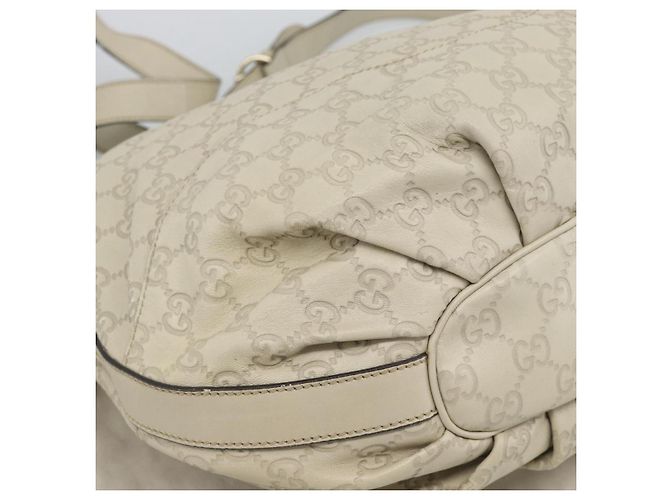 Borsa a tracolla GUCCI GG Canvas Guccissima White Gold 212572 Auth bs36736 Bianco D'oro - vista 13