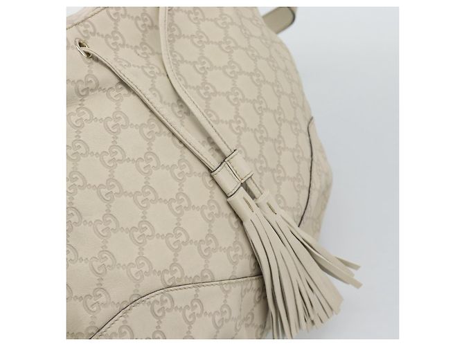 Borsa a tracolla GUCCI GG Canvas Guccissima White Gold 212572 Auth bs36736 Bianco D'oro - vista 15