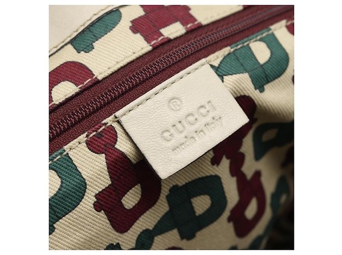 Borsa a tracolla GUCCI GG Canvas Guccissima White Gold 212572 Auth bs36736 Bianco D'oro - vista 16