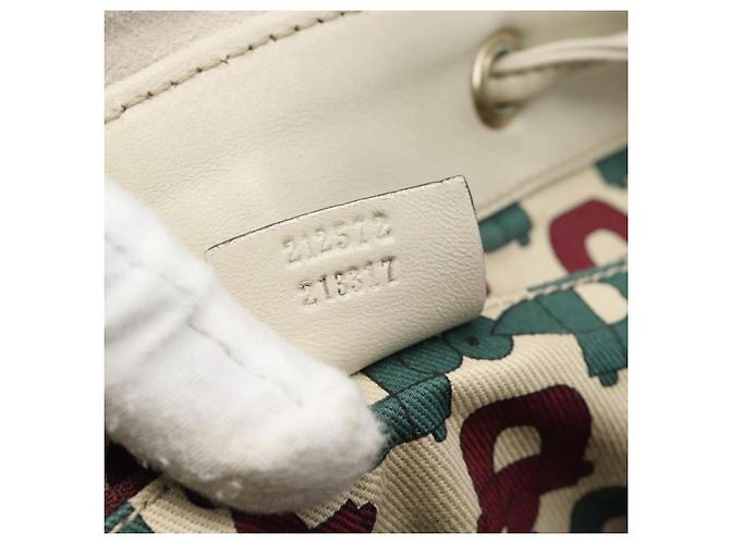 Borsa a tracolla GUCCI GG Canvas Guccissima White Gold 212572 Auth bs36736 Bianco D'oro - vista 22