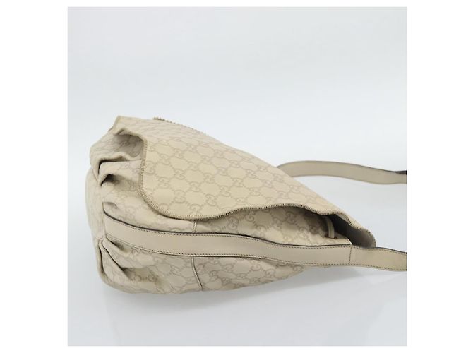 Borsa a tracolla GUCCI GG Canvas Guccissima White Gold 212572 Auth bs36736 Bianco D'oro - vista 5