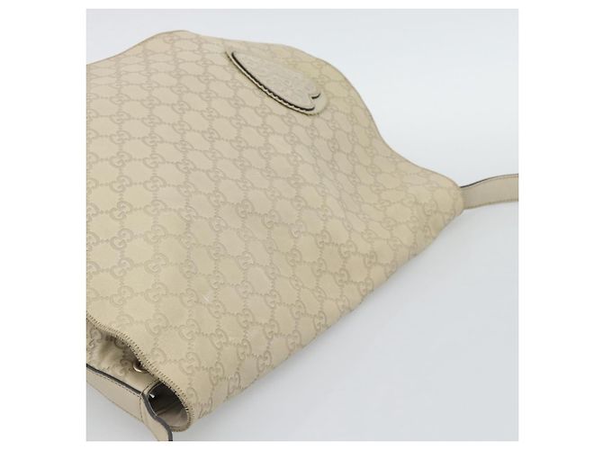 Borsa a tracolla GUCCI GG Canvas Guccissima White Gold 212572 Auth bs36736 Bianco D'oro - vista 6