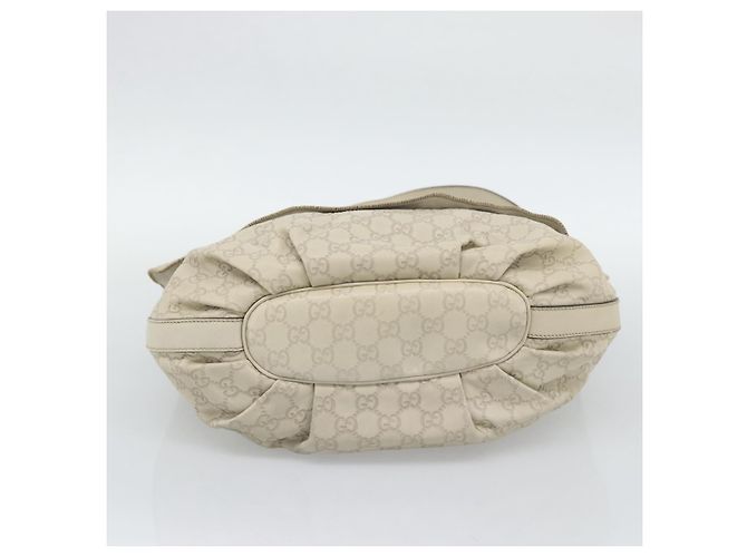 Borsa a tracolla GUCCI GG Canvas Guccissima White Gold 212572 Auth bs36736 Bianco D'oro - vista 9