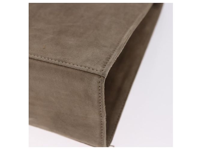 Borsa a tracolla Salvatore Ferragamo Gancini Chain in camoscio beige e oro Auth ka5639 D'oro - vista 14