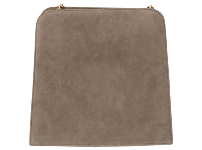 Borsa a tracolla Salvatore Ferragamo Gancini Chain in camoscio beige e oro Auth ka5639 D'oro - vista 3