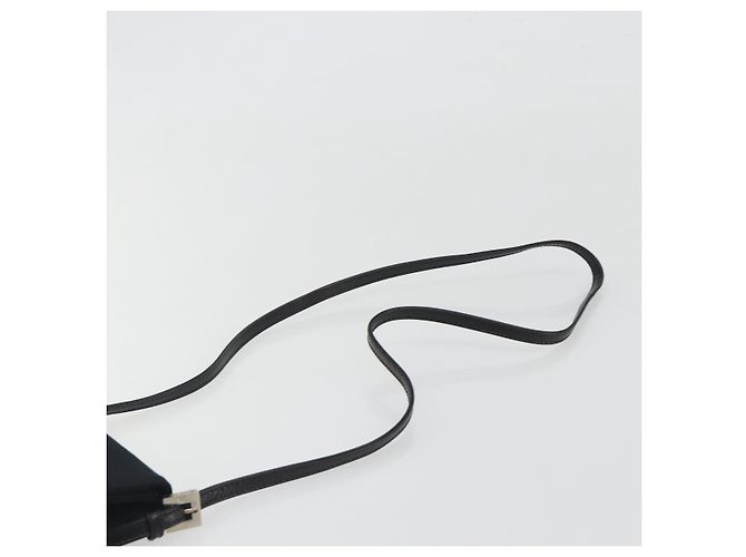 FENDI Borsa a spalla Pouch Mamma Baguette in jersey di cotone Nero Argento Auth 195300A - vista 8
