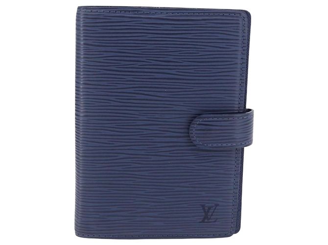 LOUIS VUITTON Epi Agenda PM Day Planner Cover Blue LV Auth 195162V Azul - vista 13