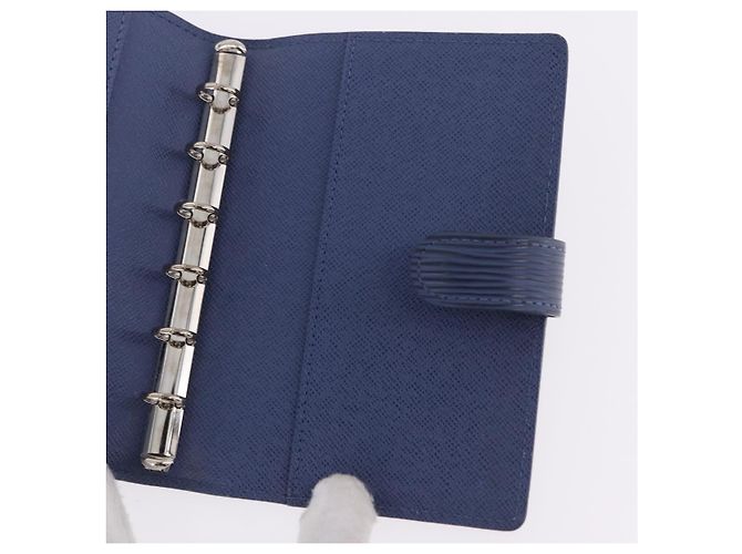 LOUIS VUITTON Epi Agenda PM Day Planner Cover Blue LV Auth 195162V Azul - vista 19