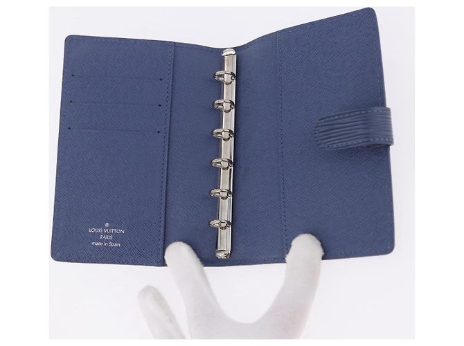 LOUIS VUITTON Epi Agenda PM Day Planner Cover Blue LV Auth 195162V Azul - vista 8
