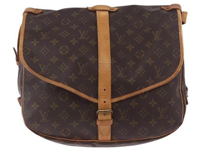 Borsa a tracolla LOUIS VUITTON Monogram Saumur 35 M42254 LV Auth BA14173 Monogramma - vista 13