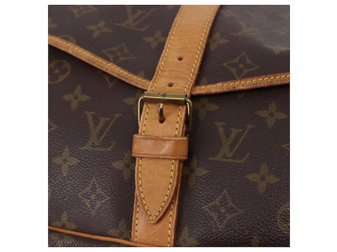 Borsa a tracolla LOUIS VUITTON Monogram Saumur 35 M42254 LV Auth BA14173 Monogramma - vista 18