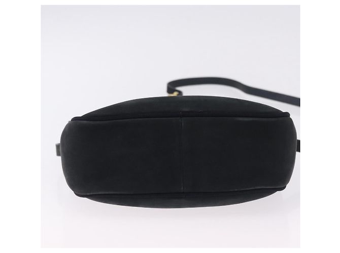 Bolsa de Ombro Salvatore Ferragamo Vala em Camurça Navy Gold Auth ka5596 Dourado Azul marinho - vista 9