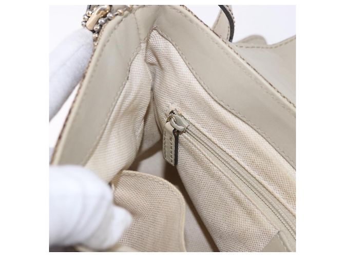 Borsa a tracolla GUCCI GG Canvas Beige Gold 308452 Auth ka5680 D'oro - vista 21