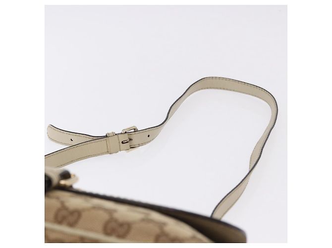 Borsa a tracolla GUCCI GG Canvas Beige Gold 308452 Auth ka5680 D'oro - vista 8