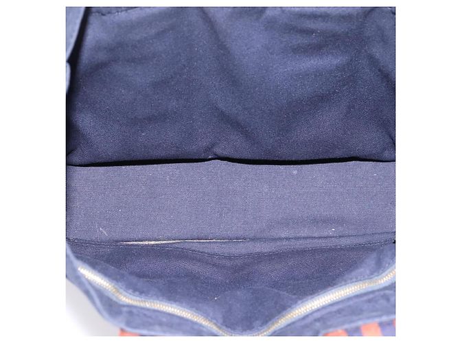 Hermès Bolso de mano HERMES Fourre Tout PM Canvas Navy Silver Auth 180974 Plata Azul marino - vista 14