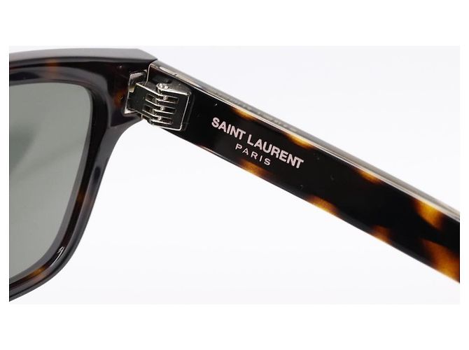 Gafas de sol SAINT LAURENT Carey Plástico Brown Silver Auth BA15028A Castaño Plata - vista 11