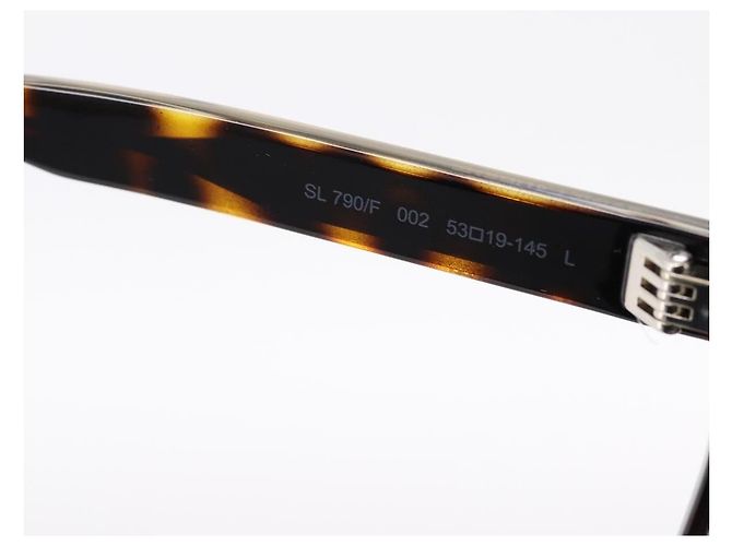 Gafas de sol SAINT LAURENT Carey Plástico Brown Silver Auth BA15028A Castaño Plata - vista 12