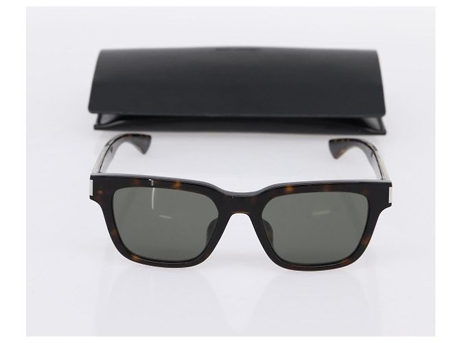 Gafas de sol SAINT LAURENT Carey Plástico Brown Silver Auth BA15028A Castaño Plata - vista 13