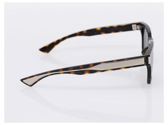 Gafas de sol SAINT LAURENT Carey Plástico Brown Silver Auth BA15028A Castaño Plata - vista 4