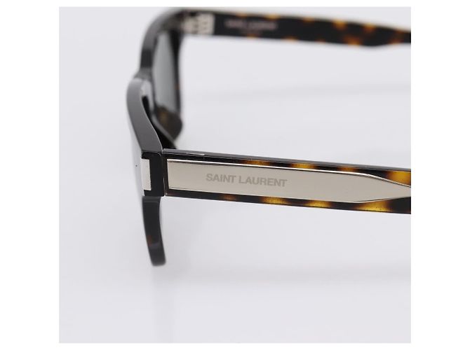 Gafas de sol SAINT LAURENT Carey Plástico Brown Silver Auth BA15028A Castaño Plata - vista 7