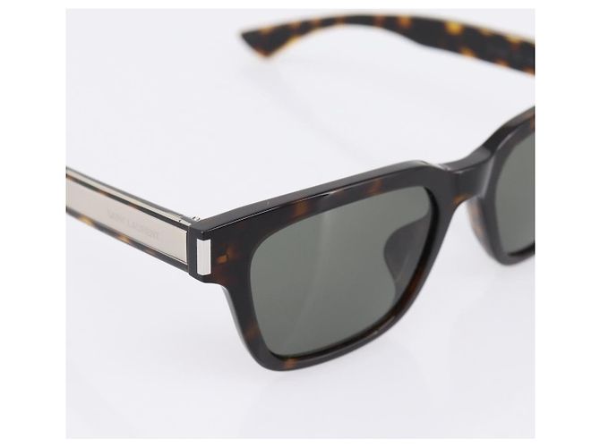 Gafas de sol SAINT LAURENT Carey Plástico Brown Silver Auth BA15028A Castaño Plata - vista 8