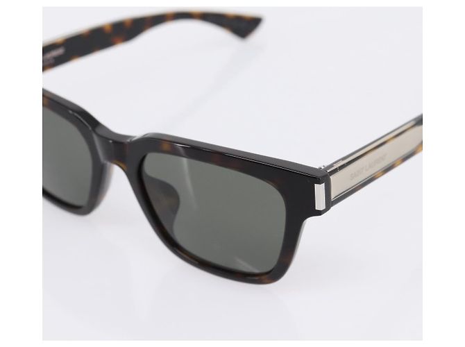 Gafas de sol SAINT LAURENT Carey Plástico Brown Silver Auth BA15028A Castaño Plata - vista 9