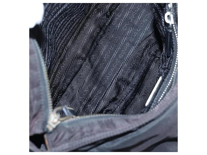 Borsa a tracolla PRADA Nylon Nero Argento Auth 195790V - vista 10