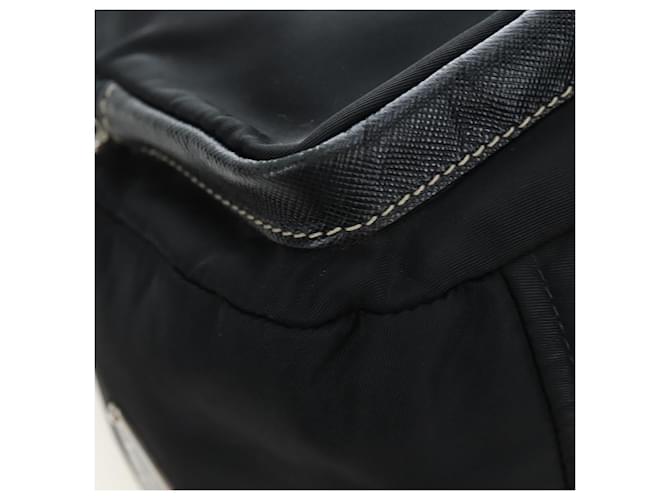 Borsa a tracolla PRADA Nylon Nero Argento Auth 195790V - vista 15