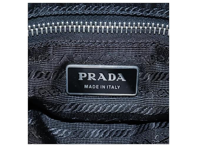 Borsa a tracolla PRADA Nylon Nero Argento Auth 195790V - vista 23