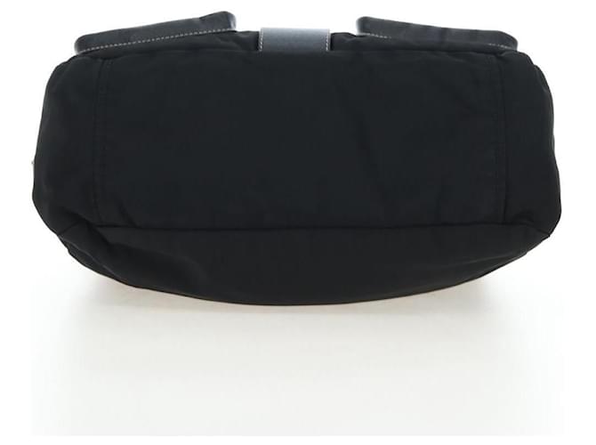 Borsa a tracolla PRADA Nylon Nero Argento Auth 195790V - vista 5