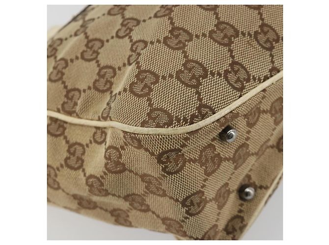 Borsa a mano GUCCI GG Canvas Beige Silver 113019 Auth 194256 Argento - vista 11