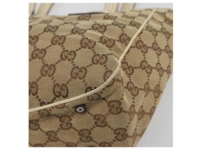 Borsa a mano GUCCI GG Canvas Beige Silver 113019 Auth 194256 Argento - vista 12