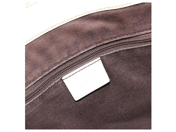 Borsa a mano GUCCI GG Canvas Beige Silver 113019 Auth 194256 Argento - vista 15