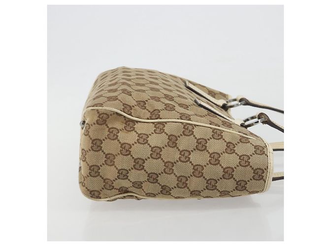 Borsa a mano GUCCI GG Canvas Beige Silver 113019 Auth 194256 Argento - vista 4