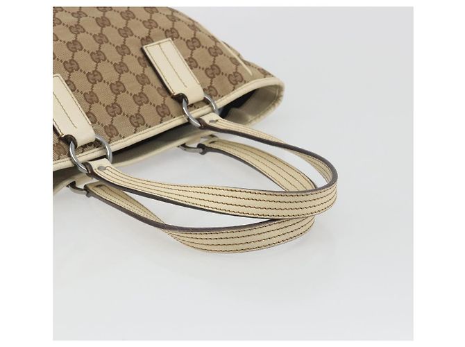 Borsa a mano GUCCI GG Canvas Beige Silver 113019 Auth 194256 Argento - vista 7