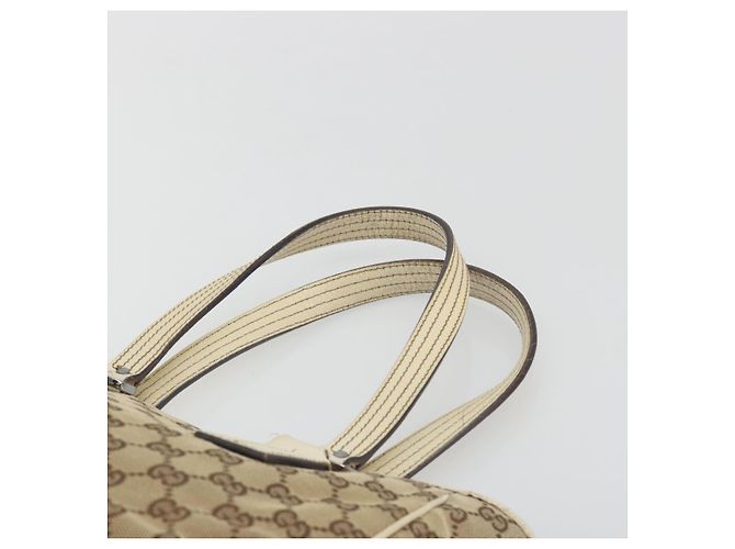 Borsa a mano GUCCI GG Canvas Beige Silver 113019 Auth 194256 Argento - vista 8