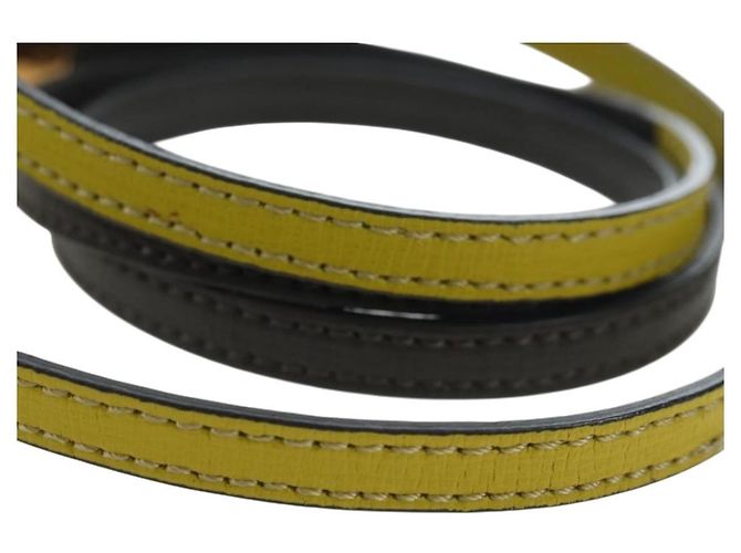 Bracciale FENDI Pelle Grigio Oro Auth 195915M Marrone D'oro - vista 8