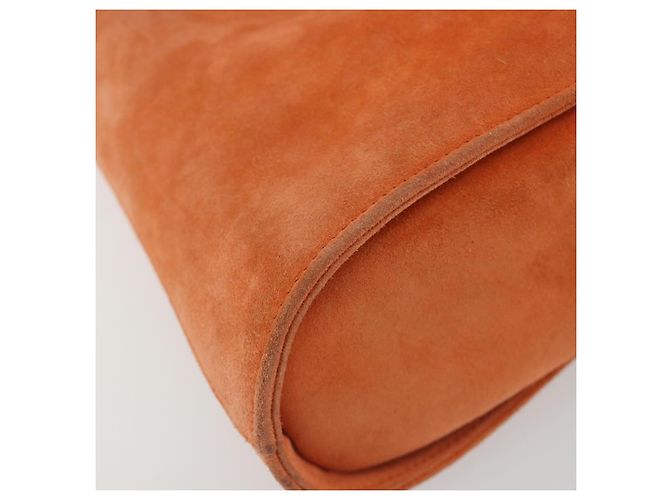 Borsa Salvatore Ferragamo Suede Orange Gold Auth 195588 D'oro Arancione - vista 11
