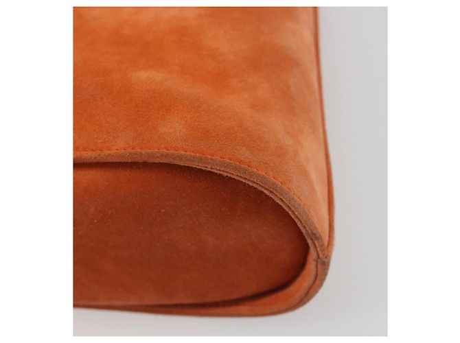 Borsa Salvatore Ferragamo Suede Orange Gold Auth 195588 D'oro Arancione - vista 12