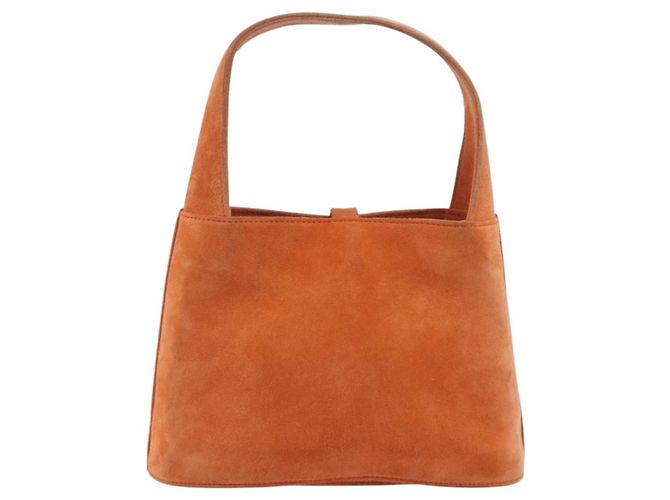 Borsa Salvatore Ferragamo Suede Orange Gold Auth 195588 D'oro Arancione - vista 3