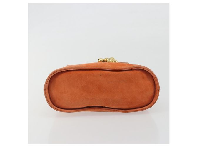 Borsa Salvatore Ferragamo Suede Orange Gold Auth 195588 D'oro Arancione - vista 9
