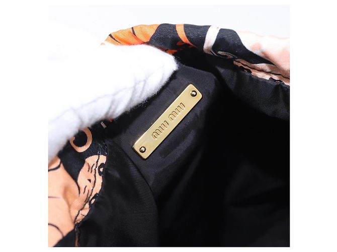Pouch Miu Miu Nylon Orange Auth 196784V Arancione - vista 19