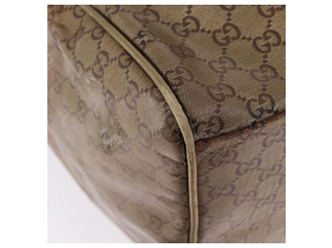 GUCCI GG Crystal Boston Bag Coated Canvas Beige 153240 Auth 194991 - view 11