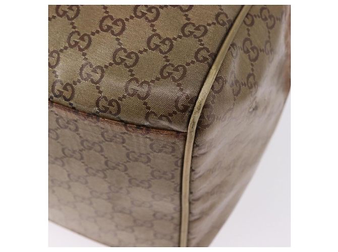 GUCCI GG Crystal Boston Bag Coated Canvas Beige 153240 Auth 194991 - view 12