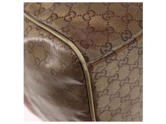 GUCCI GG Crystal Boston Bag Coated Canvas Beige 153240 Auth 194991 - view 13