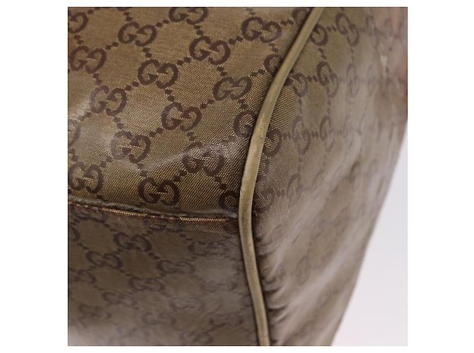 GUCCI GG Crystal Boston Bag Coated Canvas Beige 153240 Auth 194991 - view 14