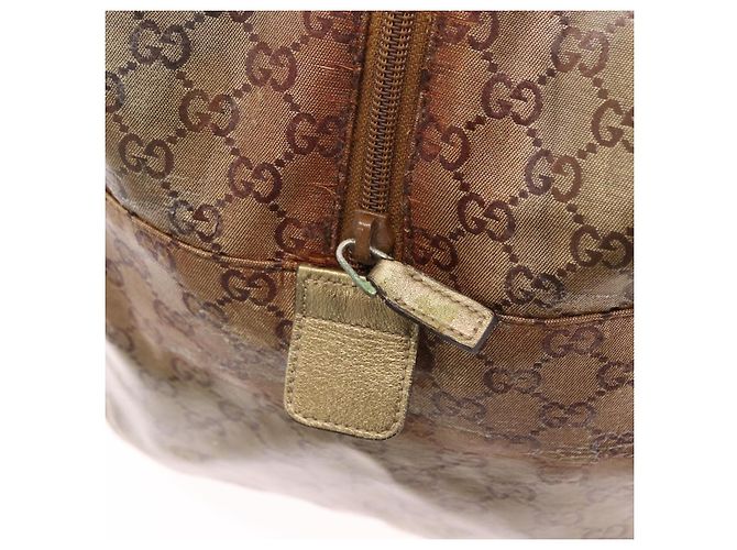 GUCCI GG Crystal Boston Bag Coated Canvas Beige 153240 Auth 194991 - view 15
