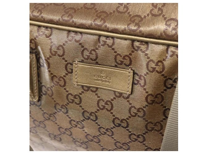 GUCCI GG Crystal Boston Bag Coated Canvas Beige 153240 Auth 194991 - view 16