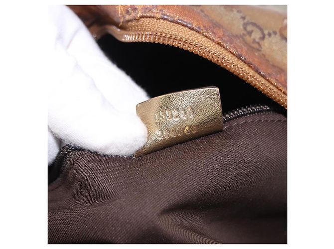 GUCCI GG Crystal Boston Bag Coated Canvas Beige 153240 Auth 194991 - view 22