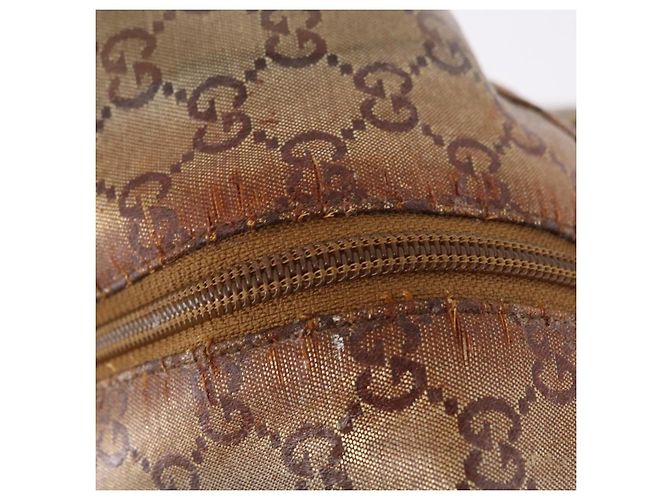 GUCCI GG Crystal Boston Bag Coated Canvas Beige 153240 Auth 194991 - view 23